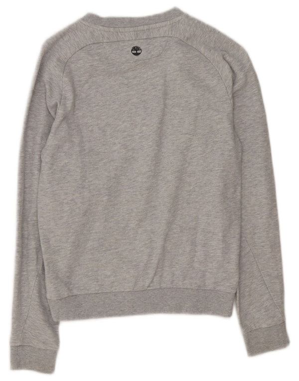 Timberland Boys Graphic Sweatshirt Jumper 11-12 Years XS Grey Flecked