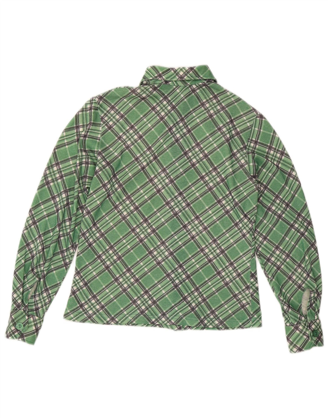 Vintage Womens Shirt UK 12 Medium Green Check