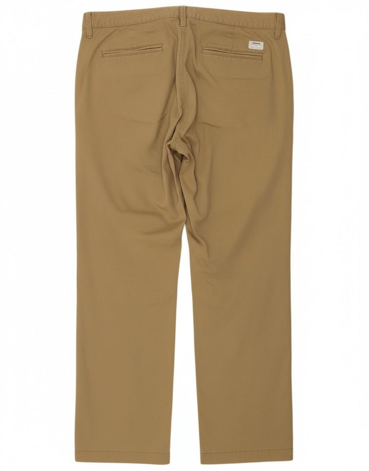 Timberland Mens Straight Chino Trousers W36 L32 Khaki