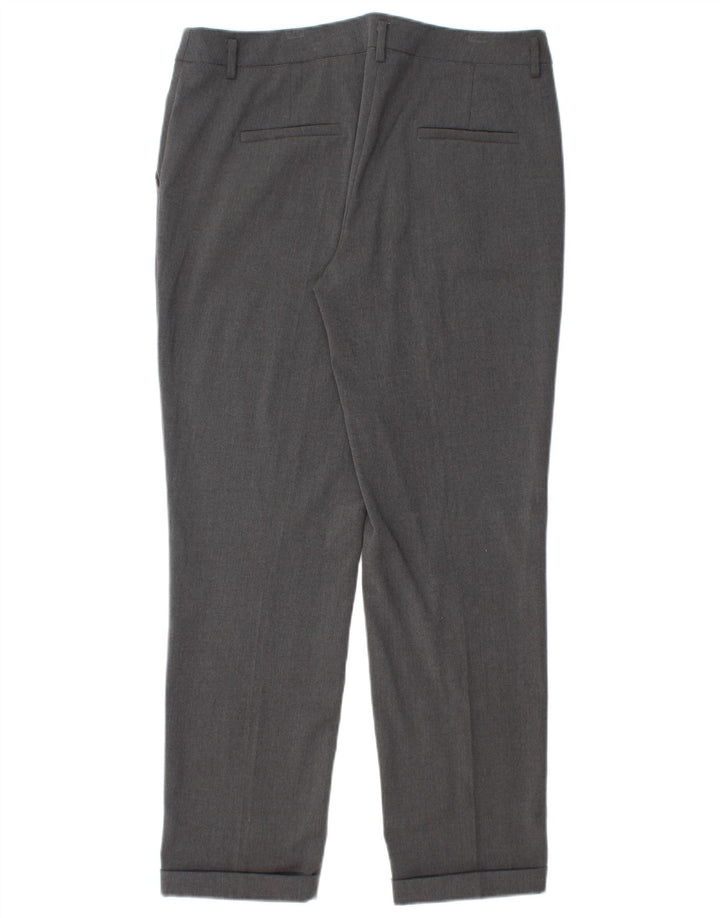 MARELLA Womens Straight Suit Trousers UK 14 Large W32 L28 Grey Polyester