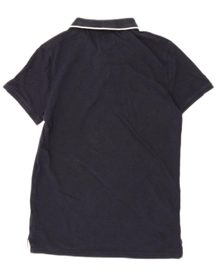 JACK WILLS Mens Polo Shirt Medium Navy Blue Cotton
