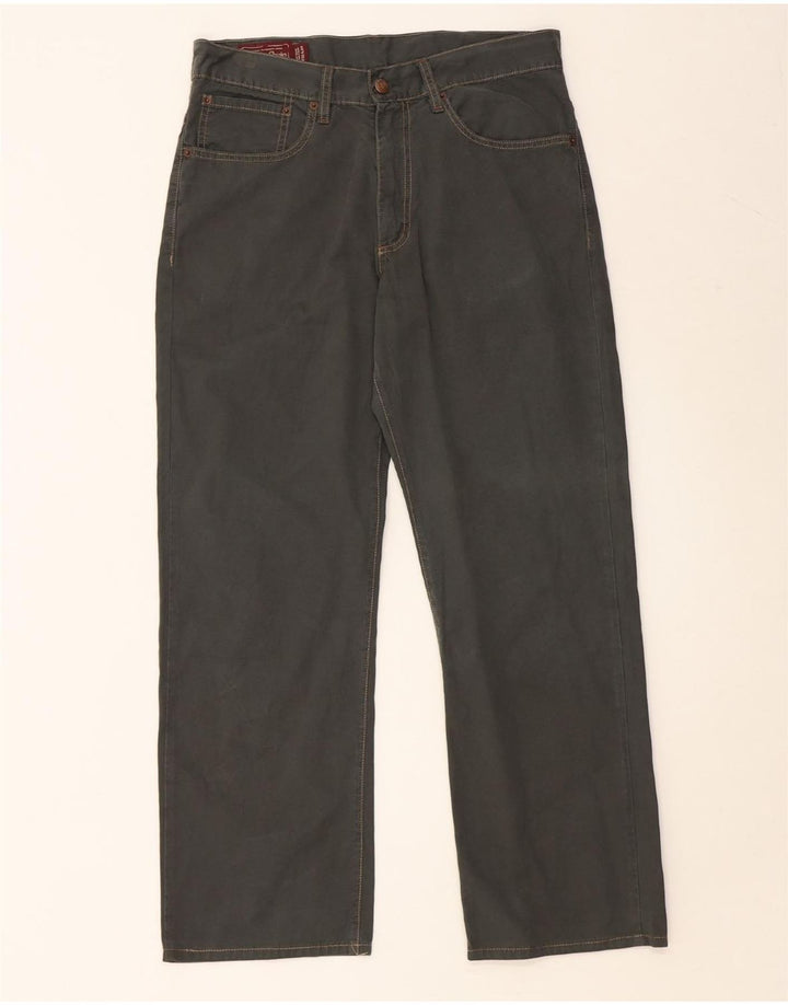 MARLBORO CLASSICS Mens Straight Casual Trousers W32 L28 Green Cotton