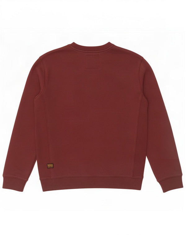 G-Star Mens Sweatshirt Jumper Medium Maroon Cotton