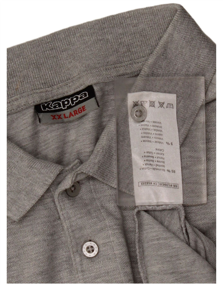 KAPPA Mens Polo Shirt 2XL Grey Cotton