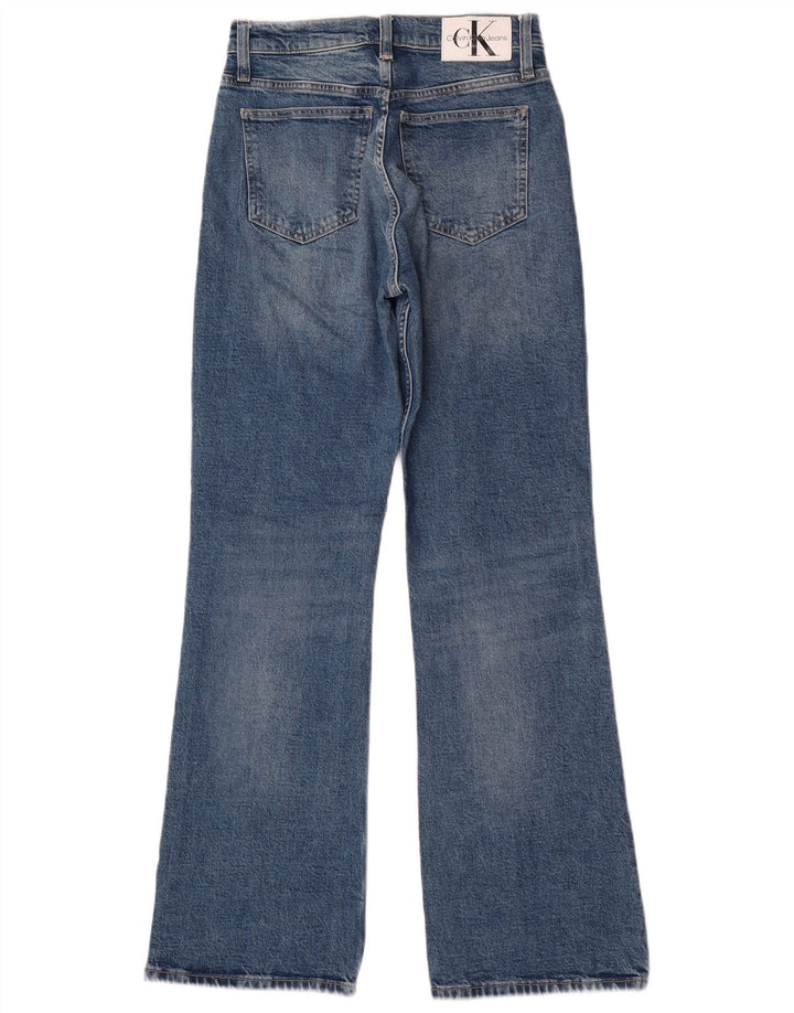Calvin Klein Womens Bootcut Jeans W26 L30 Blue Cotton