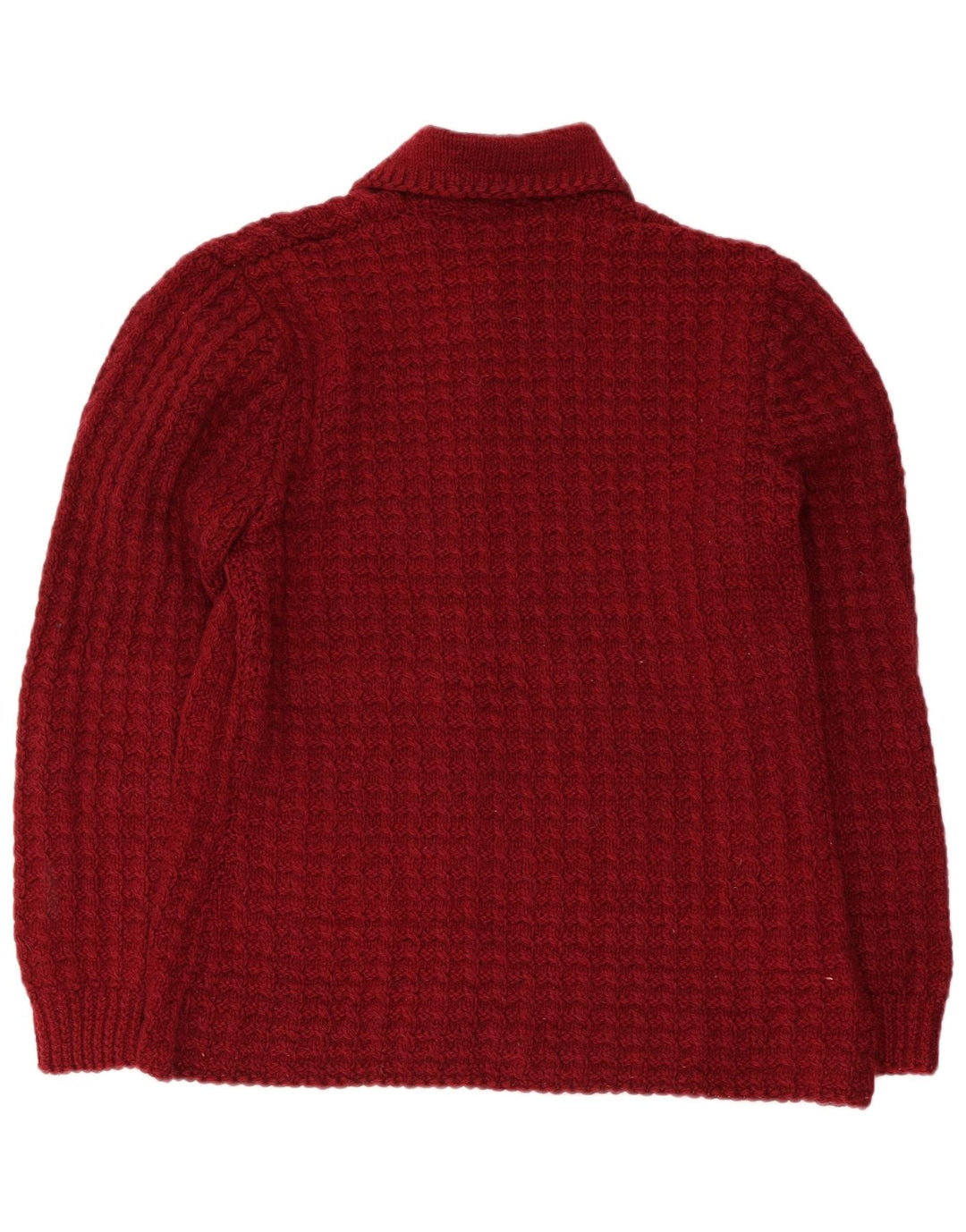 VINTAGE Womens Cardigan Sweater UK 14 Large Burgundy