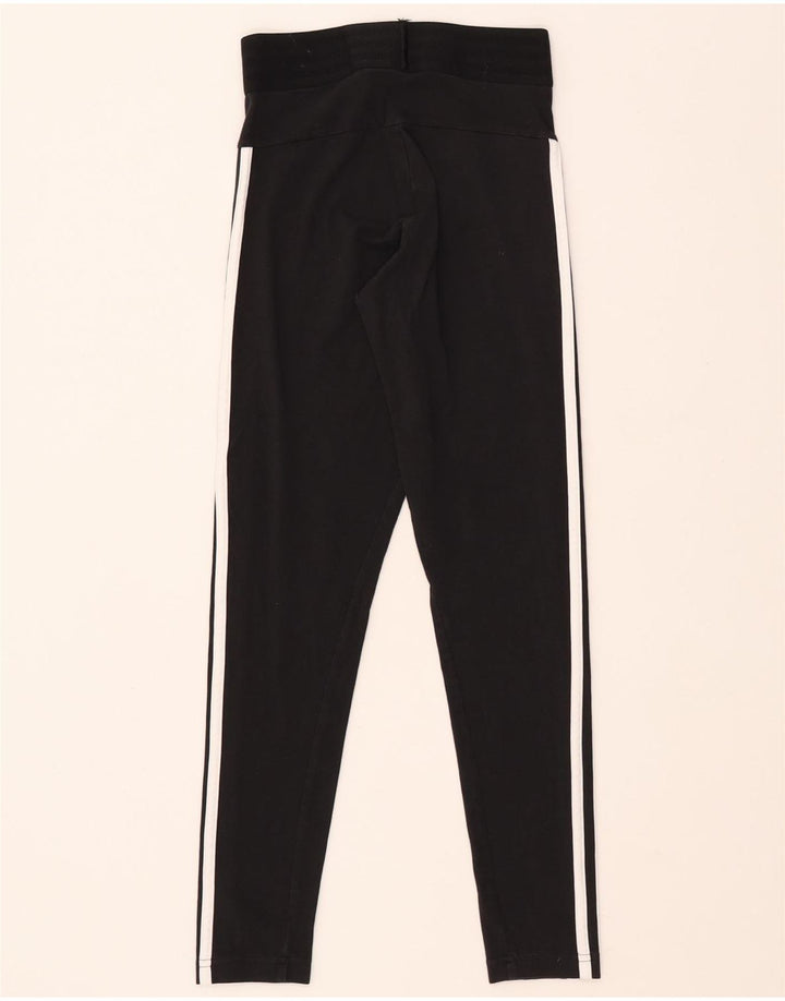 ADIDAS Womens Leggings UK 4/6 XS  Black Cotton