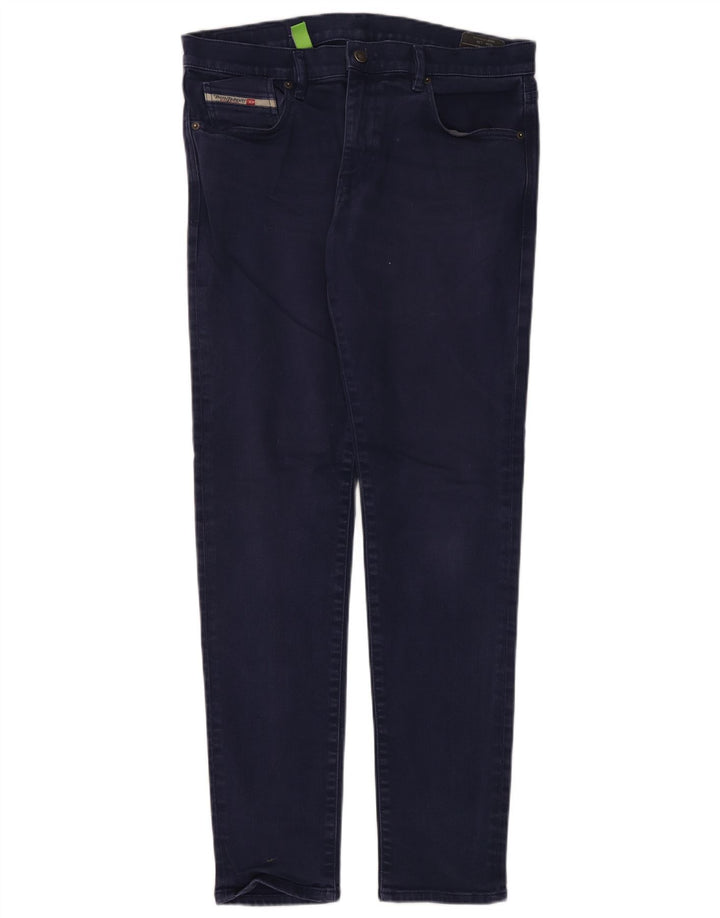 Diesel Mens Slim Jeans W34 L34 Navy Blue Cotton
