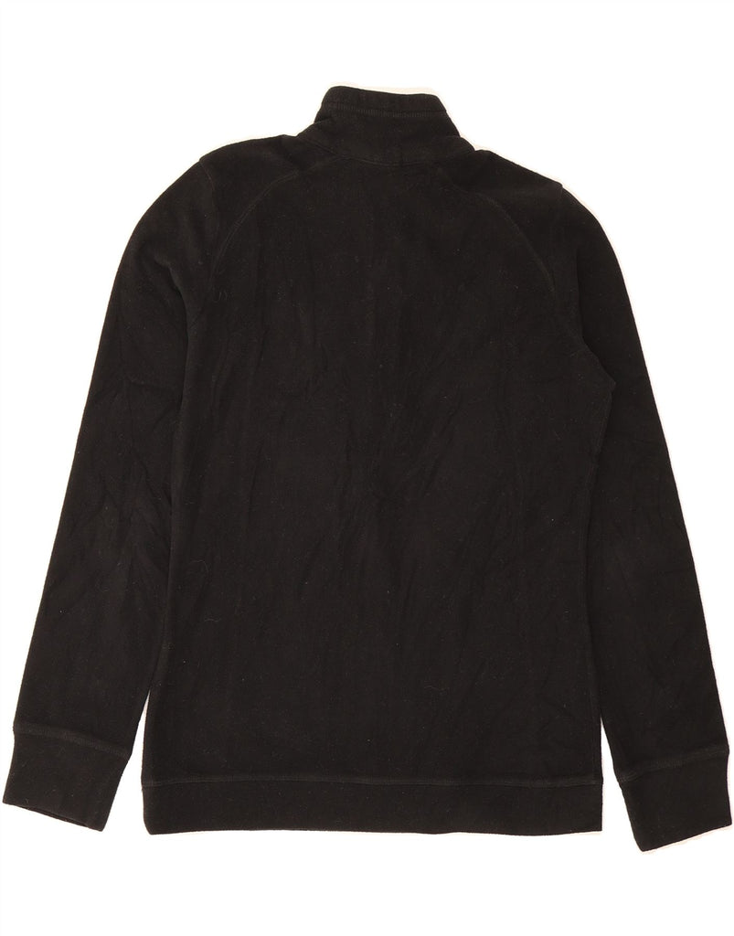 CHAMPION Womens Zip Neck Fleece Jumper UK 10 Small Black Polyester Vintage Champion and Second-Hand Champion from Messina Hembry 