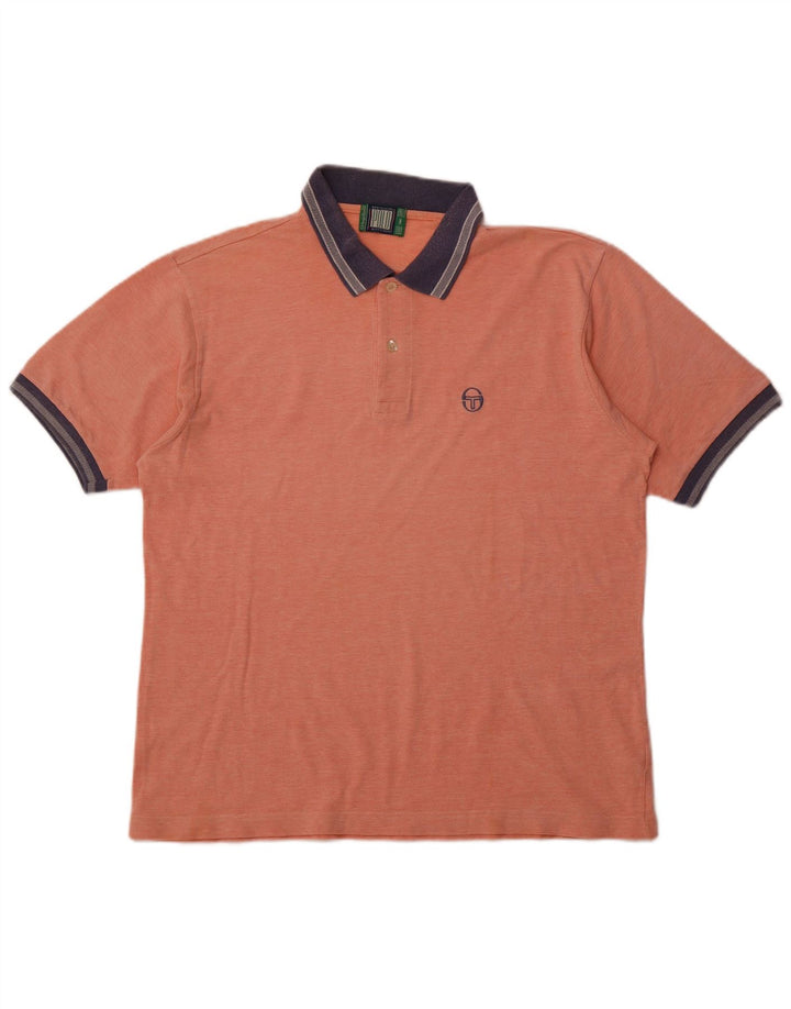 SERGIO TACCHINI Mens Polo Shirt Large Pink Cotton