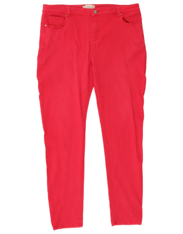 Hobbs Womens Skinny Jeans UK 14 Large W36 L29 Pink Cotton