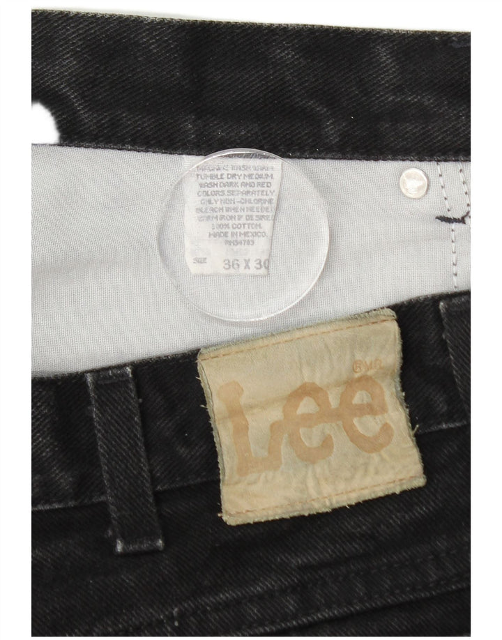 LEE Mens Tapered Jeans W36 L30 Black Cotton
