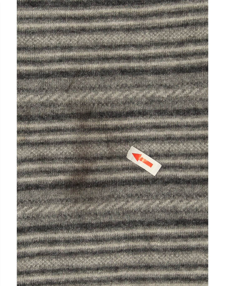 Marlboro Classics Mens Crew Neck Jumper Sweater XL Grey Striped