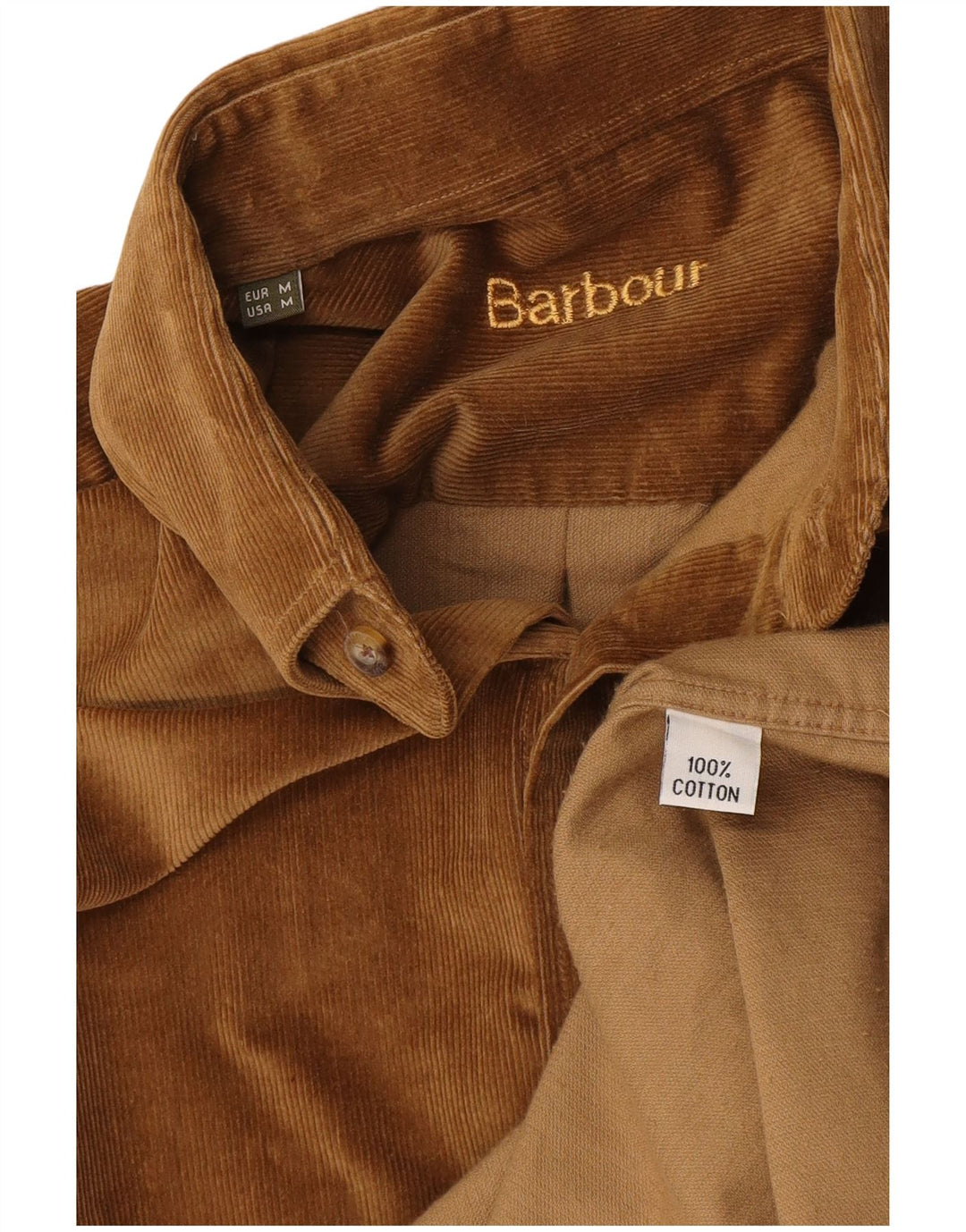 Barbour Mens Corduroy Shirt Medium Beige Cotton
