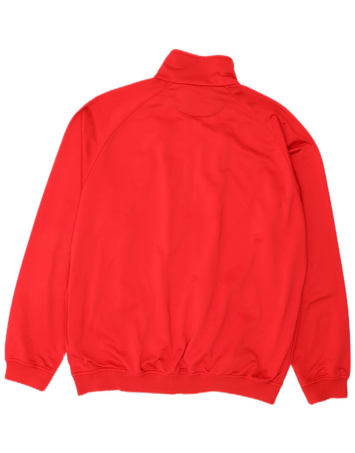 Kappa Mens Tracksuit Top Jacket 2XL Red Polyester