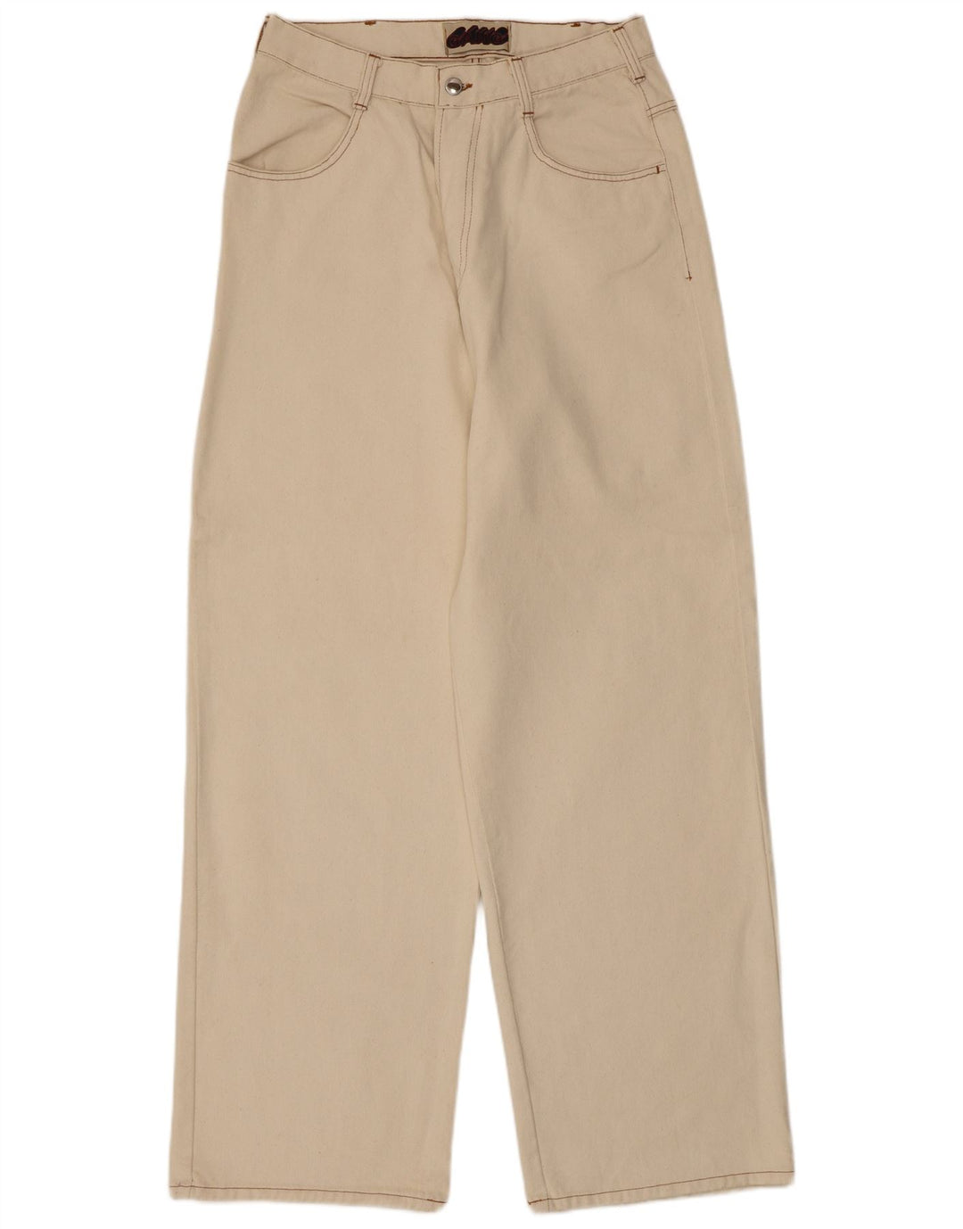 GANG Mens Wide Leg Casual Trousers XL W32 L33 Off White Cotton