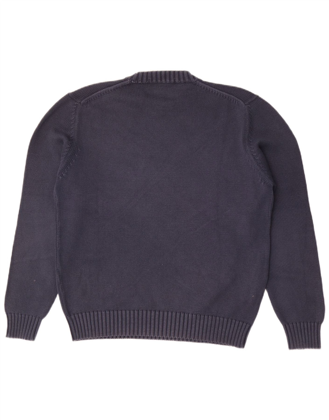 Zara Mens Crew Neck Jumper Sweater Medium Navy Blue Cotton
