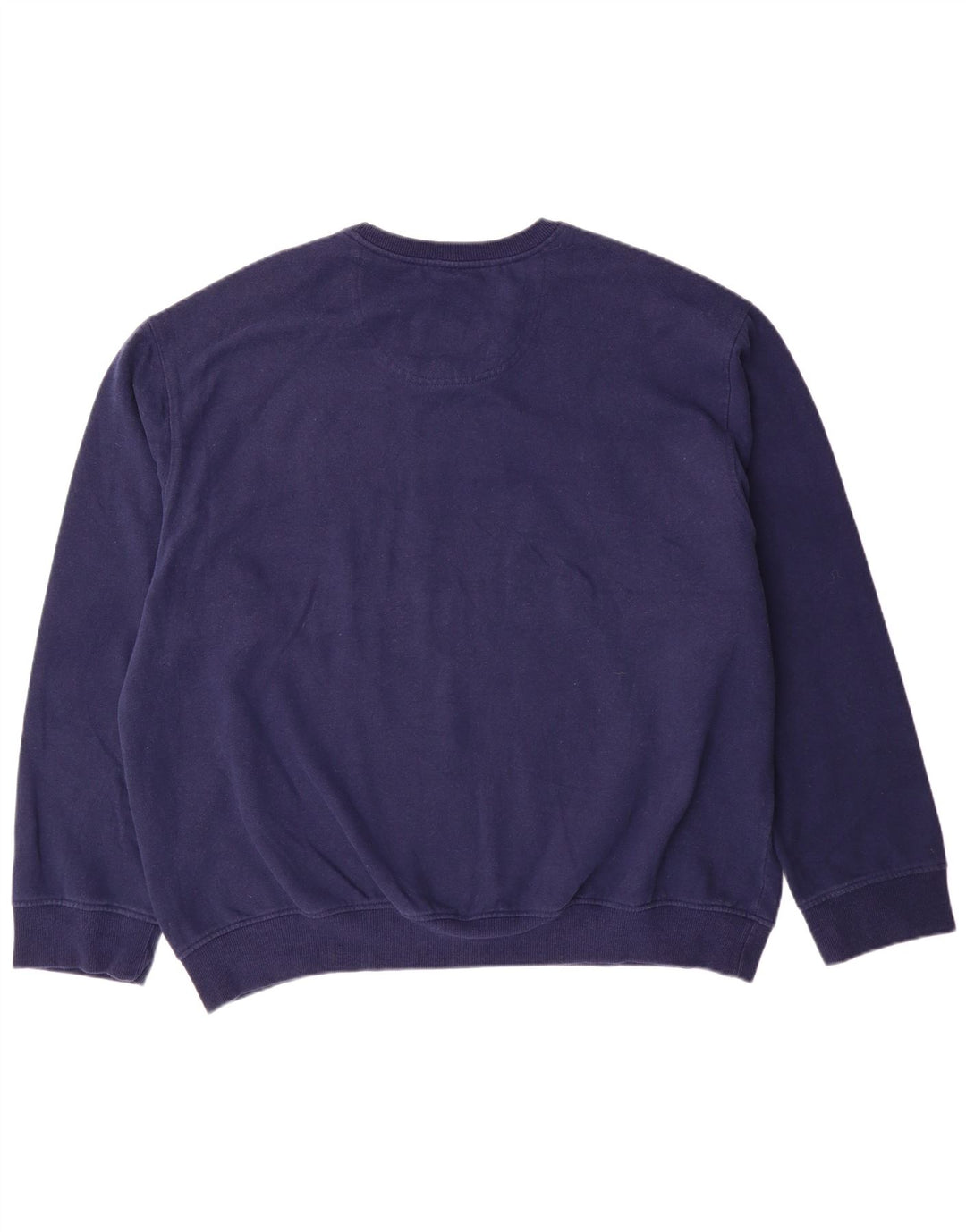 Izod Mens Sweatshirt Jumper 2XL Navy Blue Striped Cotton