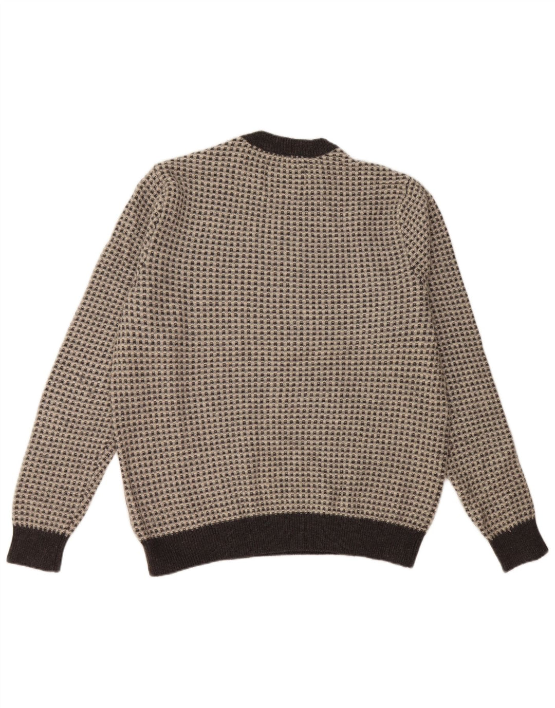 JACK WILLS Womens Crew Neck Jumper Sweater UK 20 2XL Grey Check Wool