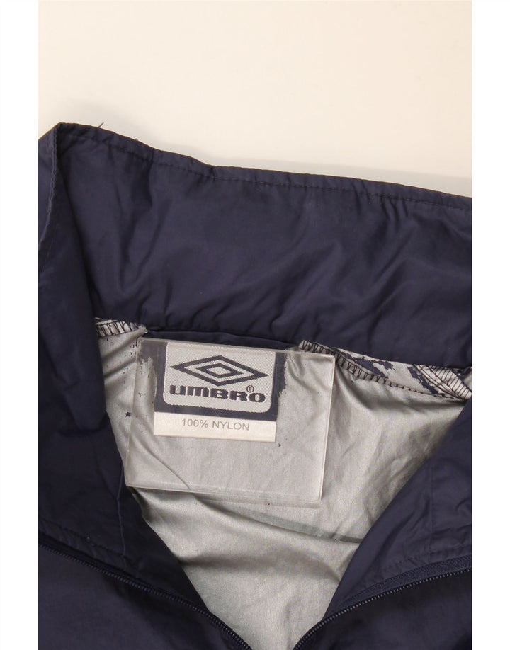 UMBRO Mens Rain Jacket UK 40 Large Navy Blue Nylon