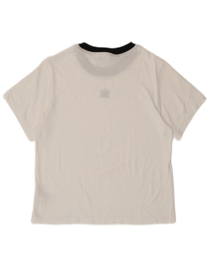ADIDAS Womens Oversized T-Shirt Top UK 8 Small White Cotton
