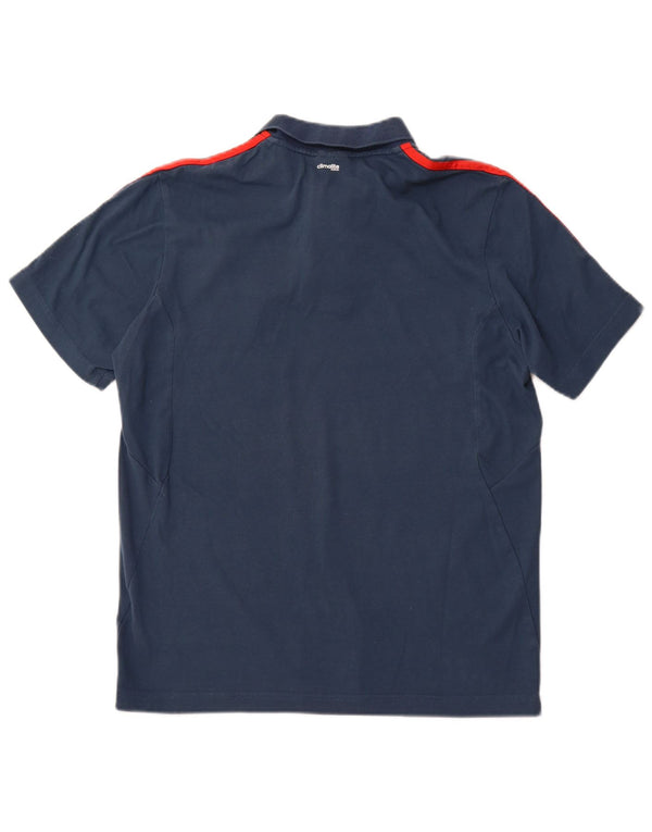 ADIDAS Mens Munster Rugby Graphic Polo Shirt UK 38/40 Medium Navy Blue