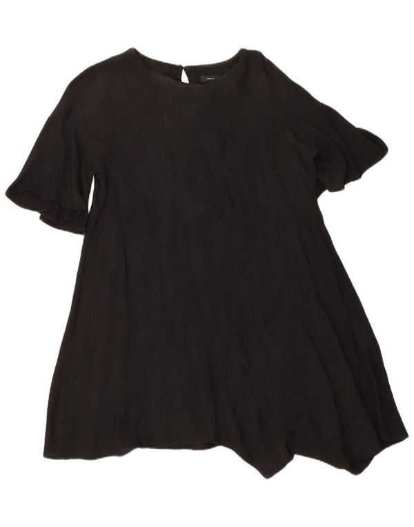 French Connection Womens Asymmetrical Dress UK 10 Small Black Viscose