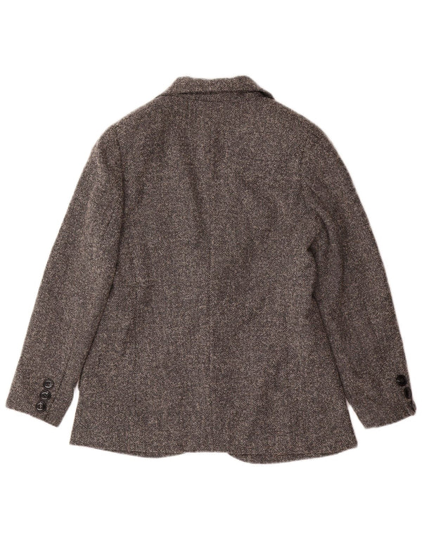 LUISA SPAGNOLI Womens 1 Button Blazer Jacket IT 44 Medium Grey Wool