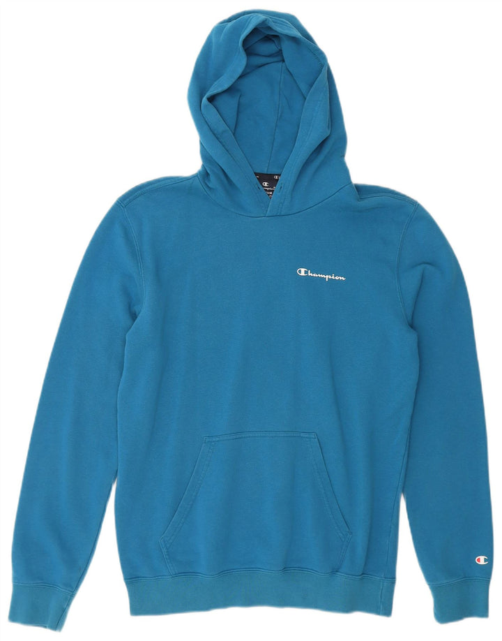 CHAMPION Mens Hoodie Jumper Medium Blue