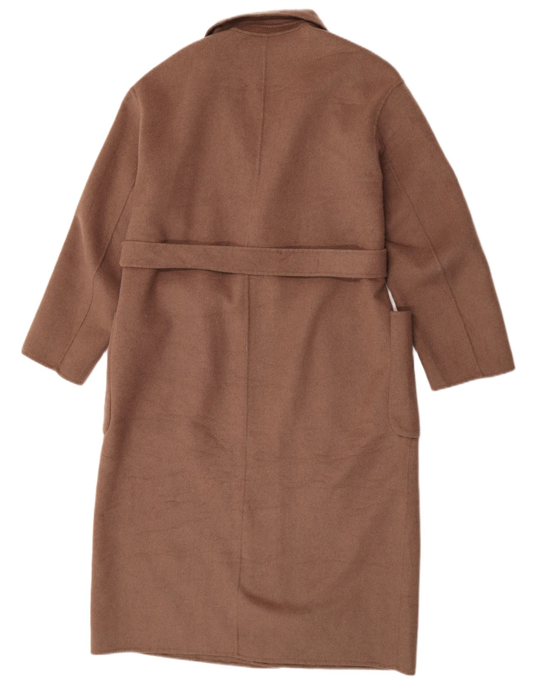 Zara Womens Overcoat UK 16 Large Brown Wool