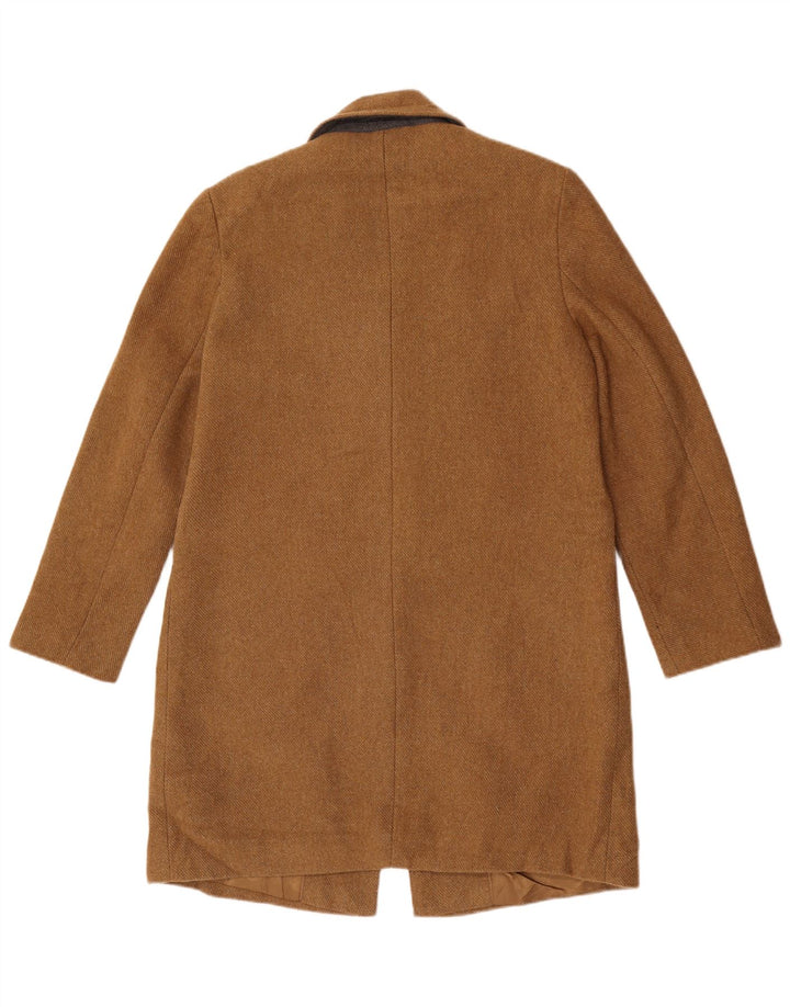 Marks & Spencer Womens Overcoat UK 12 Medium  Beige Polyester