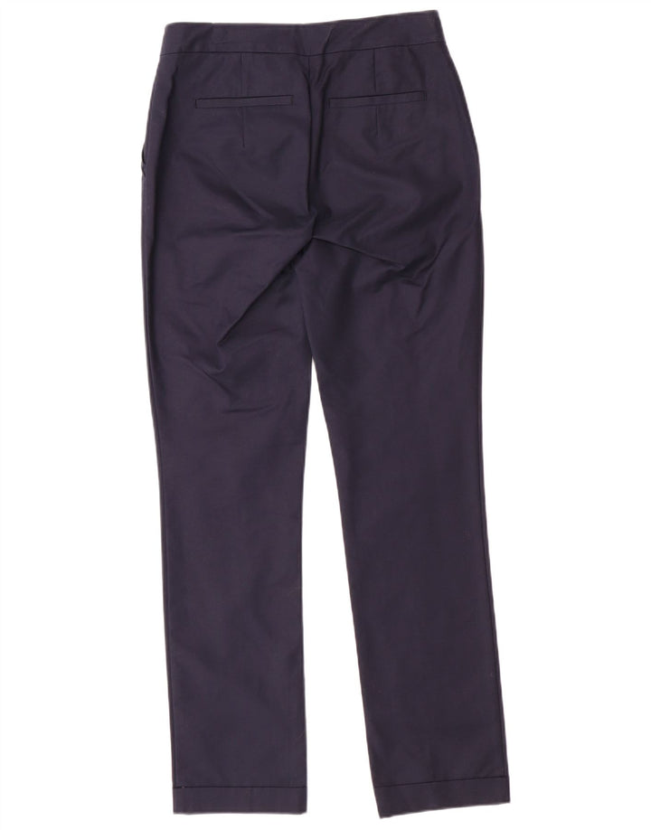 ZARA Womens Straight Chino Trousers EU 34 2XS W24 L28 Navy Blue