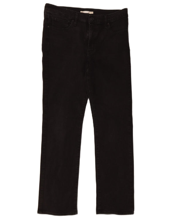 Levi's Womens 314 Shaping Straight Jeans W31 L30 Black Cotton