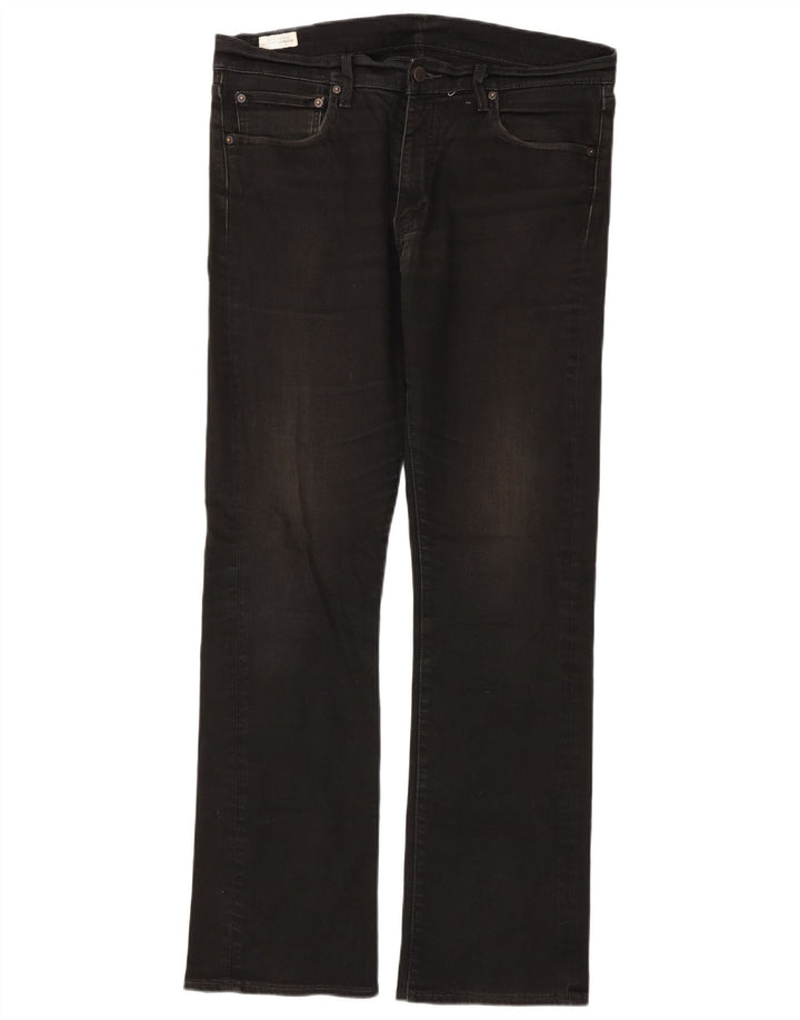 Levi's Mens Bootcut Jeans W36 L34 Black Cotton