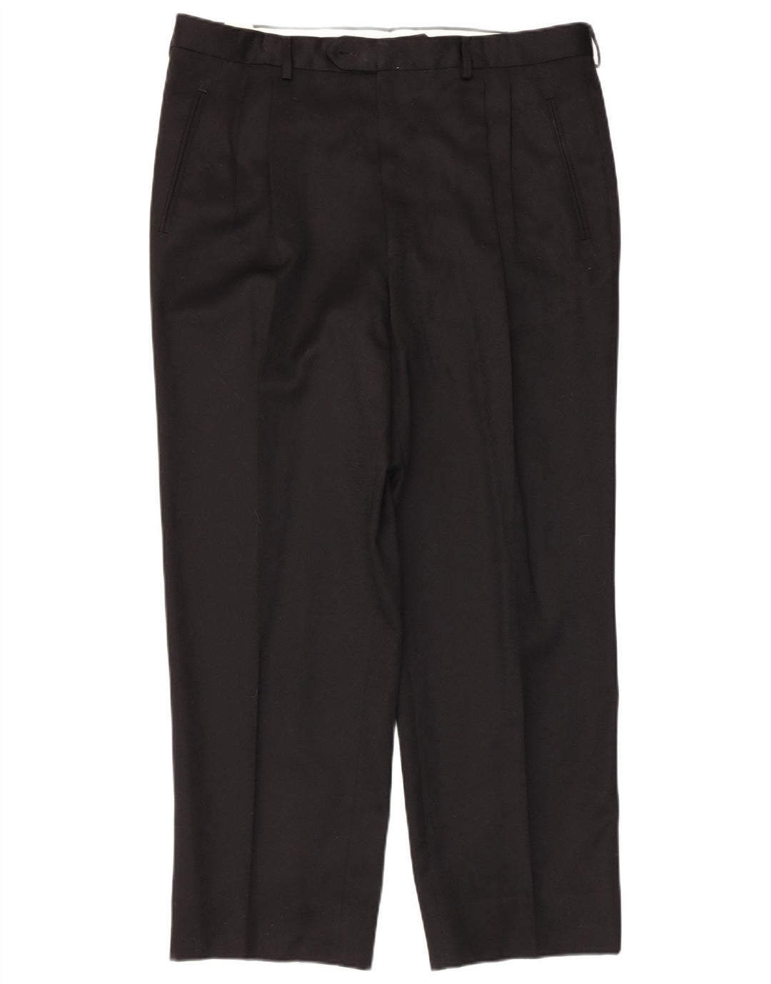 Daniel Hechter Mens Pegged Suit Trousers IT 56 3XL W38 L28 Black Wool