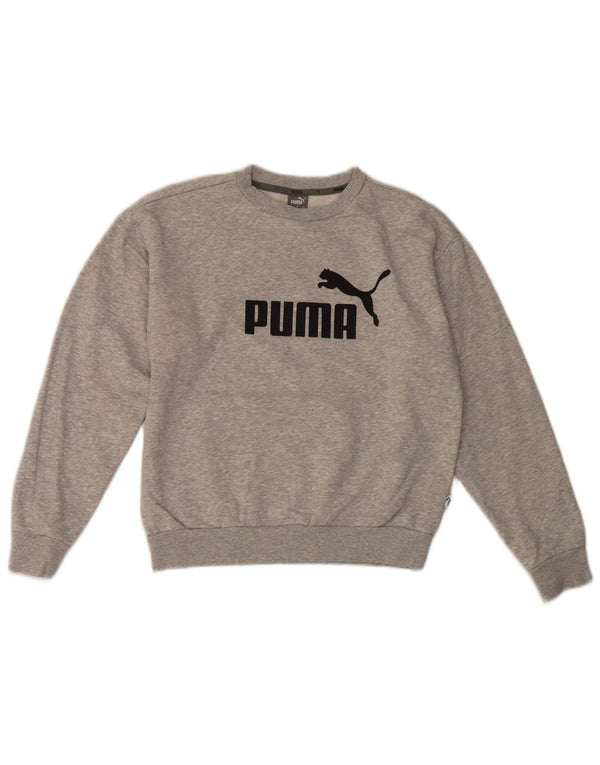 Puma Mens Graphic Sweatshirt Jumper XS Grey Cotton