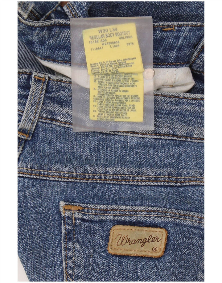 WRANGLER Womens Bootcut Jeans W30 L30 Blue Cotton