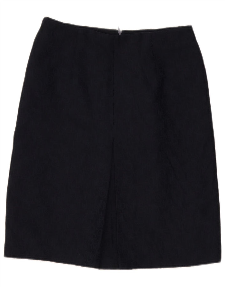 Roccobarocco Womens Graphic A-Line Skirt IT 46 Large W30 Navy Blue