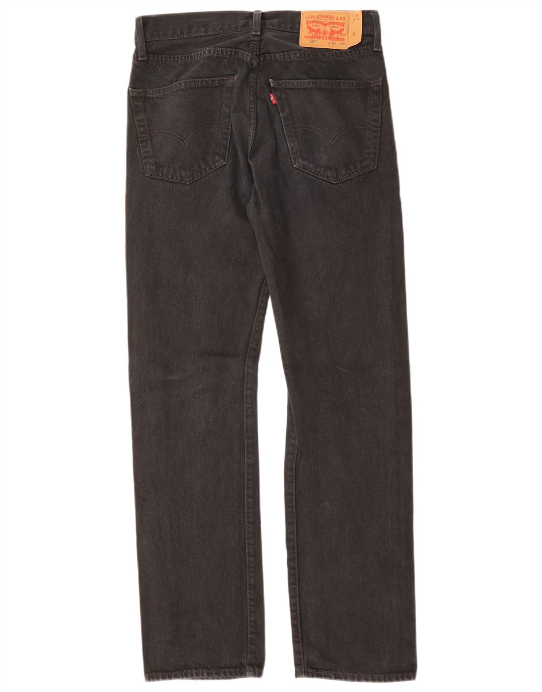 LEVI'S Mens 501 Straight Jeans W31 L32  Black Cotton