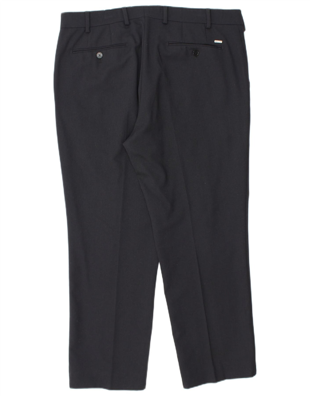 DOUGLAS Mens Slim Suit Trousers W36 L26 Navy Blue Polyester