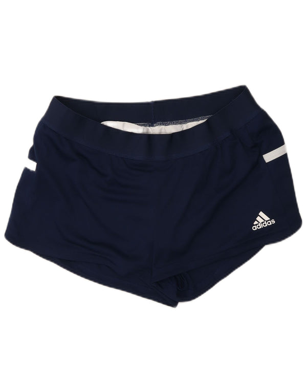 Adidas Womens Climacool Sport Shorts UK 16/18 Large Navy Blue Colourblock