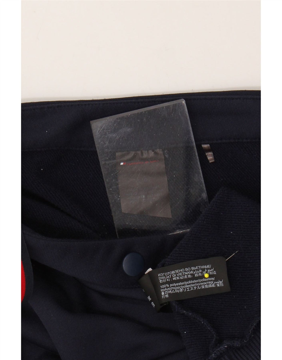 TOMMY HILFIGER Womens Crop Sweatshirt Jumper UK 16 Large Navy Blue