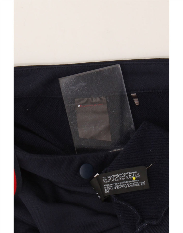 TOMMY HILFIGER Womens Crop Sweatshirt Jumper UK 16 Large Navy Blue