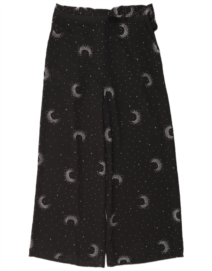 Monsoon Womens Sleeveless Jumpsuit UK 16 Large Black Spotted Polyester