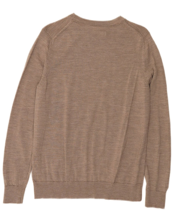 Marks & Spencer Womens Boat Neck Jumper Sweater UK 16 Large Brown Flecked