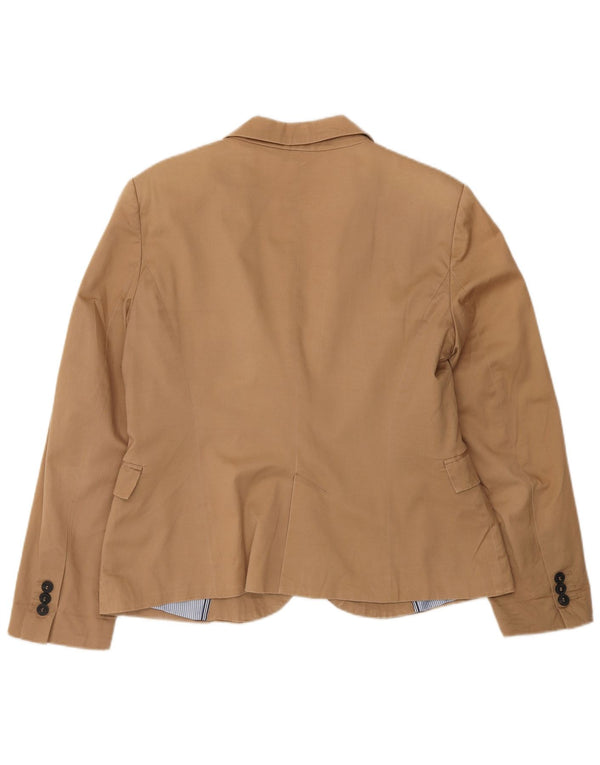 Zara Womens 1 Button Blazer Jacket UK 18 XL Beige