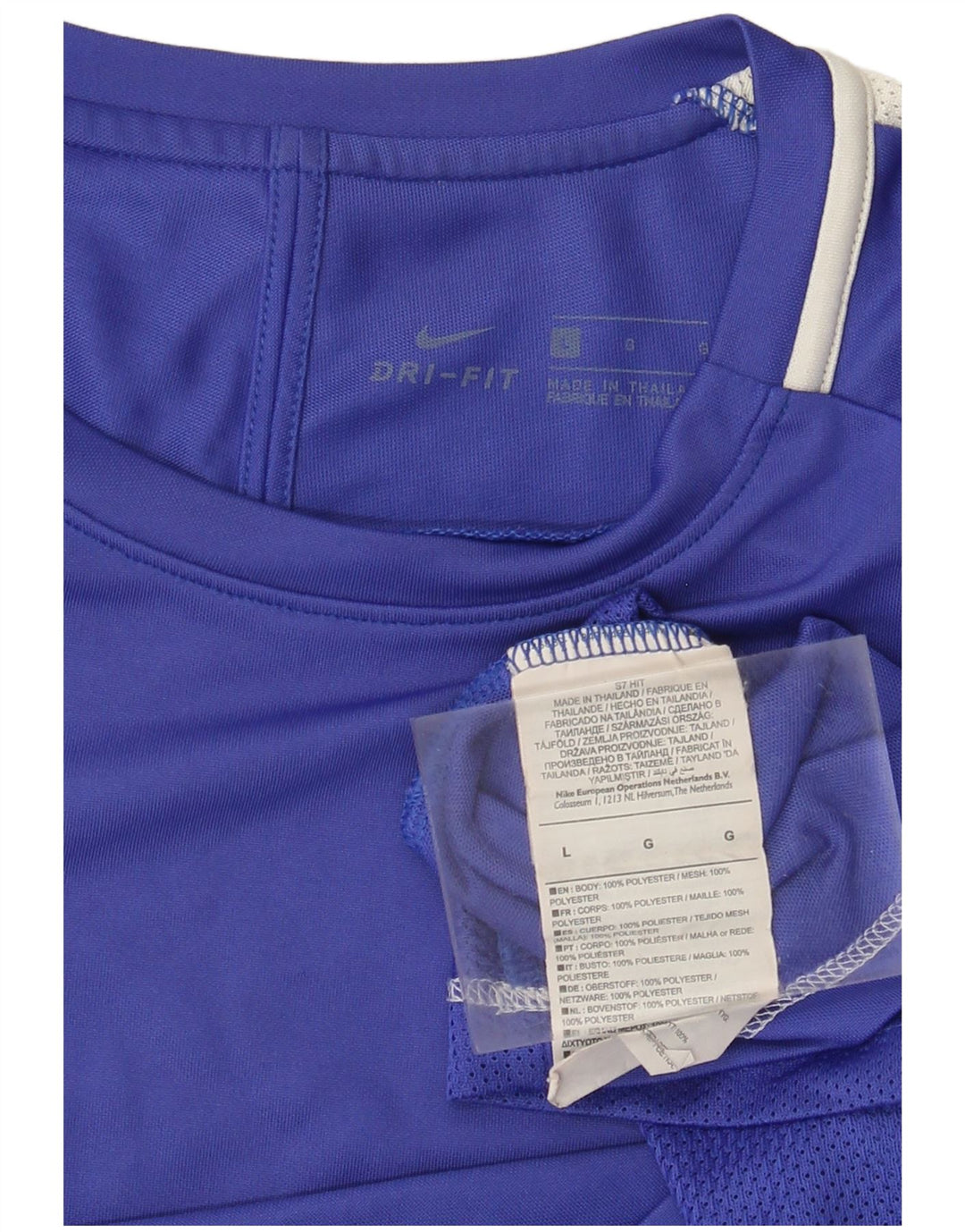 Nike Mens Dri Fit T-Shirt Top Large Purple Colourblock