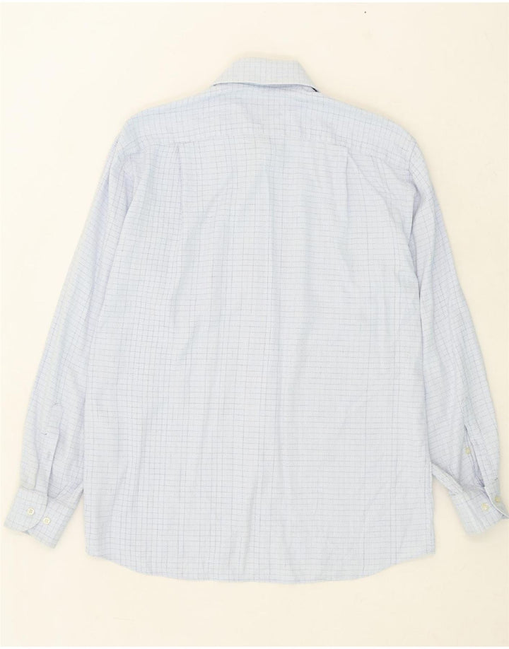 ROCCOBAROCCO Mens Shirt Size 40 15 1/2  Medium Blue Check Vintage Roccobarocco and Second-Hand Roccobarocco from Messina Hembry 