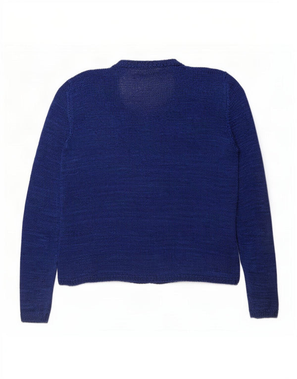 Claudio Ferretti Womens Cardigan Sweater UK 12 Medium Blue Flecked
