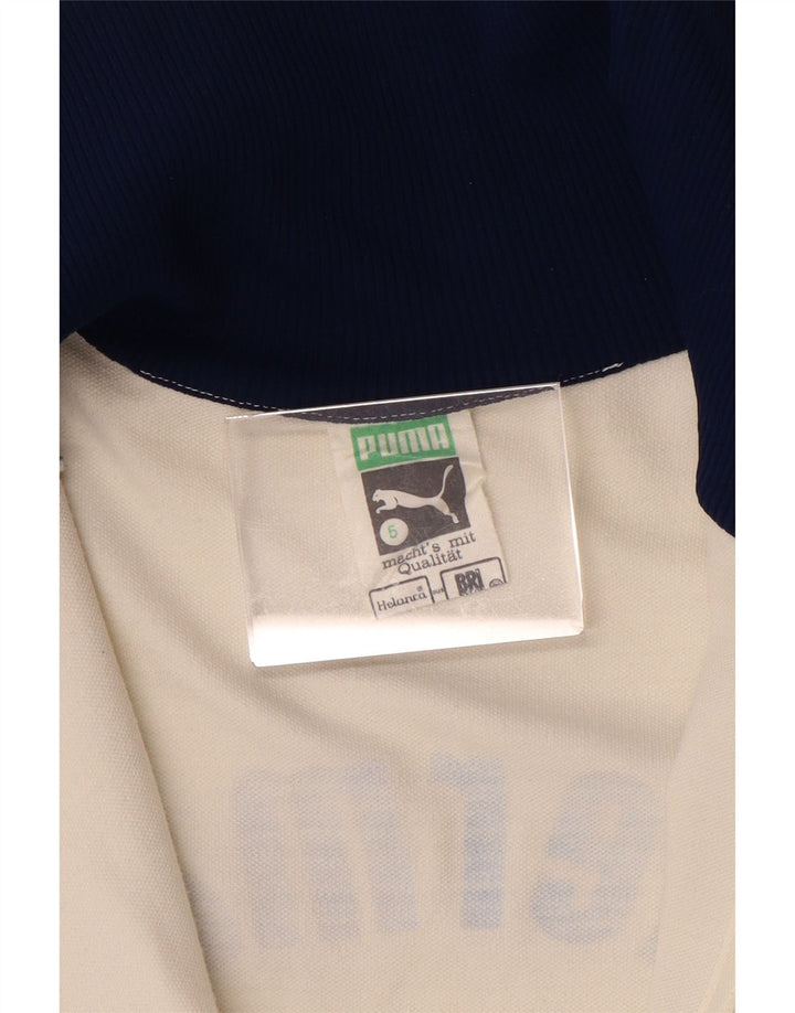 Puma Womens Graphic Tracksuit Top Jacket UK 16 Large White Colourblock